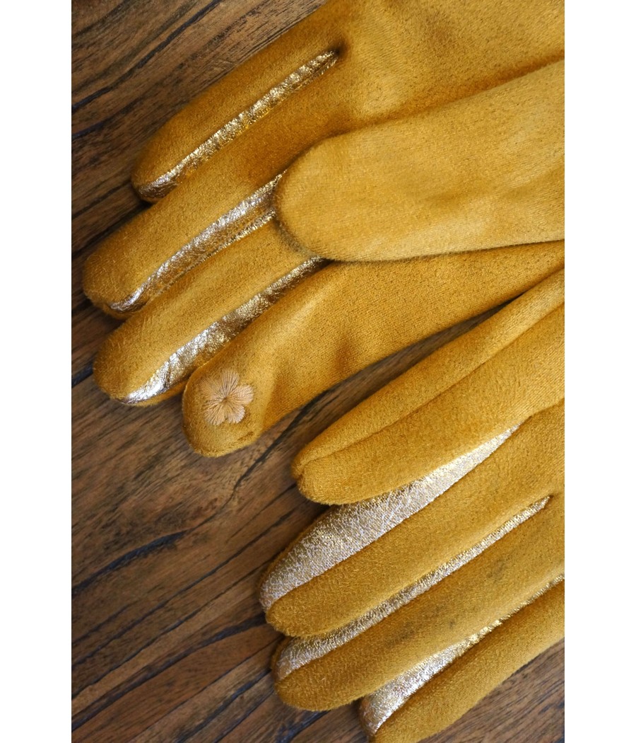 Porte gants jaune